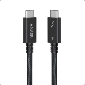 Anker Prime Thunderbolt 5 Cable, 1.7 FT USB C to USB C Cable, 240W Charging, 80Gbps Data Transfer, Up to 120Gbps Bandwidth, 8K/4K Displays, for iPhone 16, MacBook, and More (Thunderbolt 5-Certified)